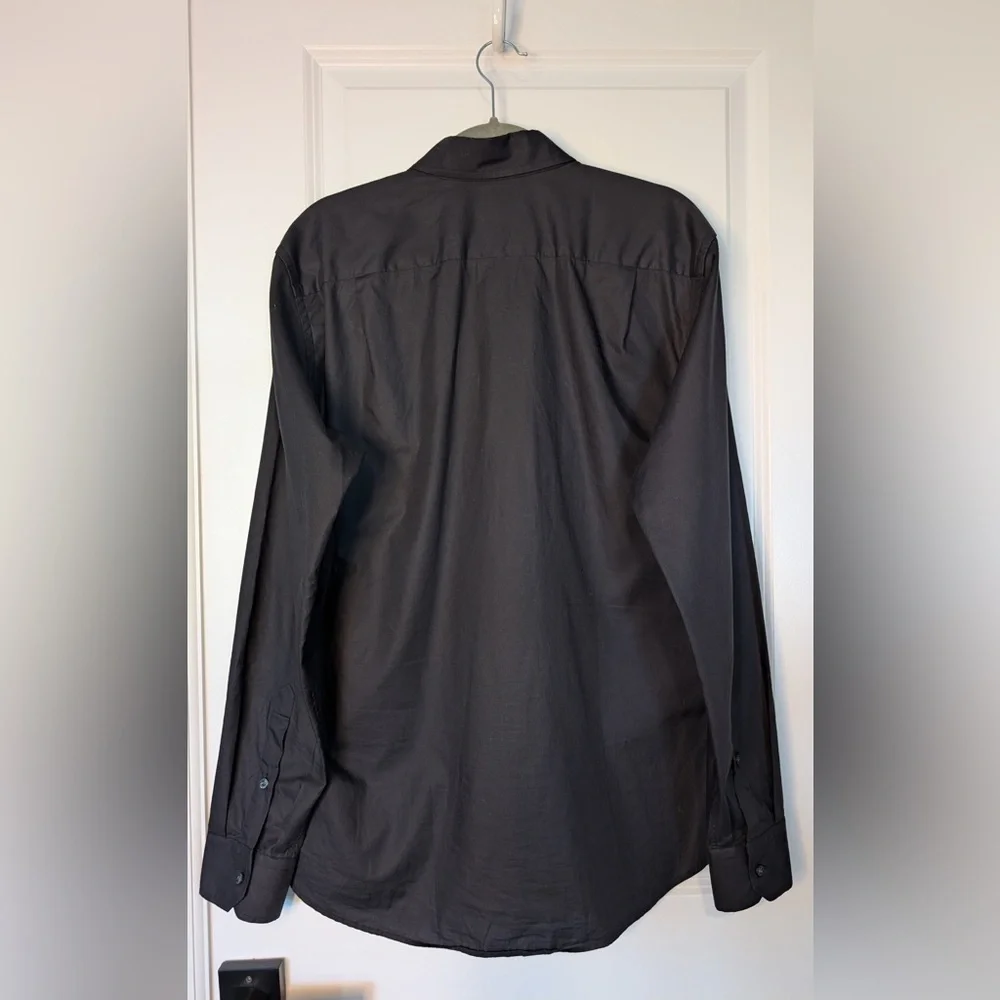 Teddy Stratford Men’s The NYTD Two-Pocket Twill Zip Shirt Black Size 4/Large